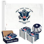 Load image into Gallery viewer, G128 10 PACK: US Coast Guard Flag 3x5 Ft Doublesided Embroidered Polyester