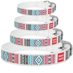 Load image into Gallery viewer, Design Leather Dog Collar for Puppy Small Medium and Large Dogs Boy &amp; Girl Leather Dog Collar Leather Buckle Dog Collar White (10 1 4 13 3 4  Neck * 3 5  Wide Ethno 1)