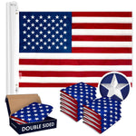 Load image into Gallery viewer, USA American Flag 3x5 Ft 10Pack Doublesided Embroidered Polyester By G128