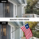 Load image into Gallery viewer, G128 Combo Pack: 6 Ft Tangle Free Aluminum Spinning Flagpole (Black) &amp; Liberia Liberian Flag  3x5 Ft LiteWeave Pro Series Printed 150D Polyester  Pole with Flag Included