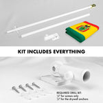 Load image into Gallery viewer, G128 Combo Pack: 6 Ft Tangle Free Aluminum Spinning Flagpole (White) &amp; Bolivia Flag 3x5 Ft, Double ToughWeave Series Double Sided Embroidered 210D Polyester  Pole with Flag Included
