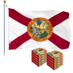 Load image into Gallery viewer, Florida FL State Flag 3x5 Ft 10Pack Printed Polyester By G128