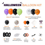 Load image into Gallery viewer, Halloween Balloon Garland Arch Kit 90 Pcs Black Orange Confetti Balloons for Spooky Party Haunted House Trick or Treat Decor DIY Kit