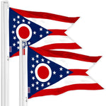 Load image into Gallery viewer, Ohio OH State Flag 3x5 Ft 2Pack 150D Printed Polyester By G128