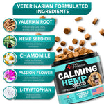 Load image into Gallery viewer, Advanced Calming Chews for Dogs   Hemp Dog Calming Chews   Anxiety Relief with Melatonin   Stress &amp; Separation Anxiety   Sleep Aid   Hip and Joint Supplement Support   Made in USA   70 Treats
