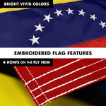 Load image into Gallery viewer, G128 Combo Pack: 6 Ft Tangle Free Aluminum Spinning Flagpole (Silver) &amp; Venezuela Venezuelan Flag 3x5 Ft, Double ToughWeave Series Double Sided Embroidered 210D Polyester  Pole with Flag Included