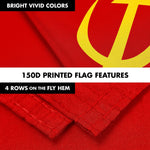 Load image into Gallery viewer, G128 Combo Pack: 6 Ft Tangle Free Aluminum Spinning Flagpole (White) &amp; Union of Soviet Socialist Republics USSR Flag 3x5 Ft, LiteWeave Pro Series Printed 150D Polyester  Pole with Flag Included
