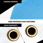 Load image into Gallery viewer, G128 Combo Pack: 6 Ft Tangle Free Aluminum Spinning Flagpole (White) &amp; Saint Lucia Saint Lucian Flag 3x5 Ft, LiteWeave Pro Series Printed 150D Polyester  Pole with Flag Included