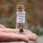 Load image into Gallery viewer, Cute Girlfriend and Boyfriend Gifts Message in a Bottle Love Bear Gift Message