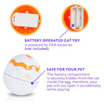 Load image into Gallery viewer, Interactive Cat Toy Dino Egg White Automatic Toy with 360 Degree Rotation Auto