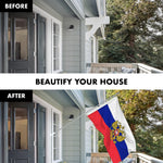 Load image into Gallery viewer, G128 Combo Pack: 6 Ft Tangle Free Aluminum Spinning Flagpole (Silver) &amp; Russia Russian Ensign Flag 3x5 Ft, LiteWeave Pro Series Printed 150D Polyester  Pole with Flag Included