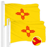 Load image into Gallery viewer, G128 2 Pack: New Mexico NM State Flag  2.5x4 Ft  ToughWeave Series Embroidered 300D Polyester  Embroidered Design, Indoor/Outdoor, Brass Grommets
