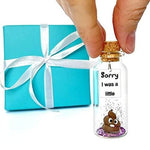 Load image into Gallery viewer, I'm Sorry Gifts for Her and Him Personalised Apology Gift Cute Poop in a Jar and Sorry Card Forgive Me Present Idea (in Teal Blue Box Sorry I was a little Brown Poop)