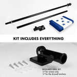 Load image into Gallery viewer, G128 Combo Pack: 6 Ft Tangle Free Spinning Flagpole (Black) &amp; Honduras Flag 3x5 Ft Printed 150D Polyester, Brass Grommets (Flag Included) Aluminum Flag Pole