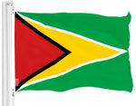 Load image into Gallery viewer, G128 Guyana Guyanese Flag  3x5 Ft  LiteWeave Pro Series Printed 150D Polyester  Country Flag, Indoor/Outdoor, Vibrant Colors, Brass Grommets, Thicker and More Durable Than 100D 75D Polyester