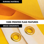 Load image into Gallery viewer, G128 Combo Pack: 5 Ft Tangle Free Aluminum Spinning Flagpole (Silver) &amp; Solid Golden Yellow Color Flag 2.5x4 Ft, LiteWeave Pro Series Printed 150D Polyester  Pole with Flag Included