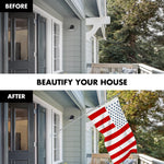 Load image into Gallery viewer, G128 Combo Pack: 6 Ft Tangle Free Aluminum Spinning Flagpole (Silver) &amp; Civil Peace USA Flag 3x5 Ft, LiteWeave Pro Series Printed 150D Polyester  Pole with Flag Included