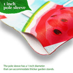 Load image into Gallery viewer, Combo Pack Garden Flag Stand Black 36x16 in and Garden Flag 12x18 in Watermelon