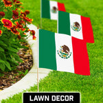 Load image into Gallery viewer, G128 12 Pack Handheld Mexico Mexican Stick Flags  12x18 In  Printed 150D Polyester, Country Flag, Solid Wooden Stick, Spear Gold Tip