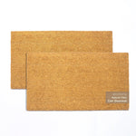 Load image into Gallery viewer, Pack of 2 Welcome Natural Coir Doormats Non Slip PVC Backing Indoor Outdoor Use for Home Office Patio &amp; Entryway Decor Beige 30 x17