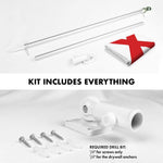Load image into Gallery viewer, G128 Combo Pack: 6 Ft Tangle Free Aluminum Spinning Flagpole (Silver) &amp; Alabama AL State Flag 3x5 Ft, ToughWeave Series Embroidered 300D Polyester  Pole with Flag Included