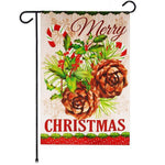 Load image into Gallery viewer, G128 Garden Flag Merry Christmas Pinecone Bouquet  12x18 Inch  Printed Blockout Polyester  Christmas Decoration