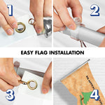 Load image into Gallery viewer, G128 Combo Pack: 6 Ft Tangle Free Aluminum Spinning Flagpole (Silver) &amp; An Appeal to Heaven TeaStained Flag 3x5 Ft, LiteWeave Pro Series Printed 300D Polyester  Pole with Flag Included