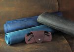 Load image into Gallery viewer, Soft Leather Glasses Case Slim Eyeglass Sleeve Sunglass Pouch Maroon Brown Color