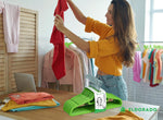 Load image into Gallery viewer, Non Slip Adult Hangers Multicolor for Everyday Use Value Packs Lime Green 50 Pcs