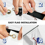 Load image into Gallery viewer, G128  6 Feet Tangle Free Spinning Flagpole (Black) US Army Double Sided Brass Grommets Embroidered 3x5 ft (Flag Included) Aluminum Flag Pole