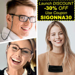 Load image into Gallery viewer, Glasses Strap Chains Premium ECO Leather Eyeglass Holder 4 Pack 28 inch Long