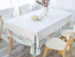 Load image into Gallery viewer, Watercolor Easter Bunny Rectangle Easter Tablecloth Non Iron Stain Resistant