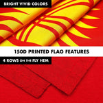 Load image into Gallery viewer, G128 Combo Pack: 6 Ft Tangle Free Spinning Flagpole (Black) &amp; Kyrgyzstan Flag 3x5 Ft Printed 150D Polyester, Brass Grommets (Flag Included) Aluminum Flag Pole