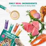 Load image into Gallery viewer, Creamy Lickable Cat Treats Wet Squeeze Tubes 20 Sticks Tuna Mix Liquid Cat Snacks Urinary Care Multivitamin Treats for Cats &amp; Small Dogs Lick Up