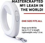 Load image into Gallery viewer, White Hands Free Retractable Dog Leash for Small Medium and Large Dogs 9.5 Ft