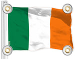 Load image into Gallery viewer, Combo Pack: American USA Flag 3x5 Ft &amp; Ireland Irish Flag 3x5 Ft Both LiteWeave Pro Series Printed 150D Polyester, 4 Corner Brass Grommets, Perfect For Balcony/Wall