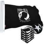 Load image into Gallery viewer, G128 POW MIA Flag 3x5 FT 5Pack Embroidered Spun Polyester