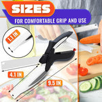 Load image into Gallery viewer, Kitchen Scissors for Food – 2 in 1 Cutting Board Scissors &amp; Knife with Locking Mechanism &amp; Stainless Steel Blades – Multifunctional Kitchen Shears for Effortless Chopping Slicing &amp; Meal Prep