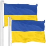 Load image into Gallery viewer, Ukraine Ukrainian Flag 3x5 Ft 2Pack Printed 150D Polyester Kyiv Kiev