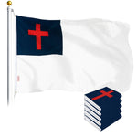 Load image into Gallery viewer, Christian Flag 3x5 Ft 5Pack Printed Polyester By G128
