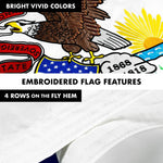 Load image into Gallery viewer, G128  6 Feet Tangle Free Spinning Flagpole (Black) Illinois Double Sided Brass Grommets Embroidered 3x5 ft (Flag Included) Aluminum Flag Pole