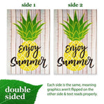 Load image into Gallery viewer, Garden Flag Enjoy Summer Pineapple 12x18 Inch Printed Blockout Polyester Summer