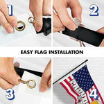Load image into Gallery viewer, G128 Combo Pack: 6 Ft Tangle Free Aluminum Spinning Flagpole (Black) &amp; American USA Proud and Free Eagle Flag Flag 3x5 Ft, LiteWeave Pro Series Printed 300D Polyester  Pole with Flag Included