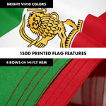 Load image into Gallery viewer, G128 Combo Pack: 6 Ft Tangle Free Aluminum Spinning Flagpole (White) &amp; Iran Lion Iranian Lion Flag 3x5 Ft, LiteWeave Pro Series Printed 150D Polyester  Pole with Flag Included