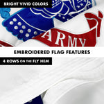 Load image into Gallery viewer, G128  6 Feet Tangle Free Spinning Flagpole (White) US Army Double Sided Brass Grommets Embroidered 3x5 ft (Flag Included) Aluminum Flag Pole
