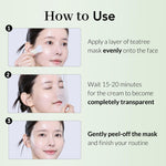 Load image into Gallery viewer, Tea Tree Wrapping Mask Skin Soothing care Acne prone Skin 2.4 Oz Teatree &amp; 6 Tropical Fruit Extracts Calming Peel Off Mask Korean Skincare for Face