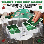 Load image into Gallery viewer, Canasta Card Holder   6 Deck Plastic Revolving Card Game Holder Playing Cards Tray Rotating 360° Organizes Multiple Decks for Canasta Poker and More  Lightweight Durable with Smooth Rotation