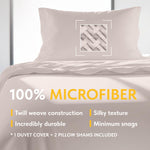Load image into Gallery viewer, Beige Duvet Cover Queen Size Microfiber Set of 1 Down Comforter Cover 2 Pillows