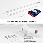 Load image into Gallery viewer, G128 Combo Pack: 6 Ft Tangle Free Aluminum Spinning Flagpole (Silver) &amp; Mississippi 2020 MS State Flag 3x5 Ft, ToughWeave Series Embroidered 300D Polyester  Pole with Flag Included