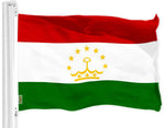 Load image into Gallery viewer, G128 Tajikistan Tajikistani Flag  3x5 Ft  LiteWeave Pro Series Printed 150D Polyester  Country Flag, Indoor/Outdoor, Vibrant Colors, Brass Grommets, Thicker and More Durable Than 100D 75D Polyester
